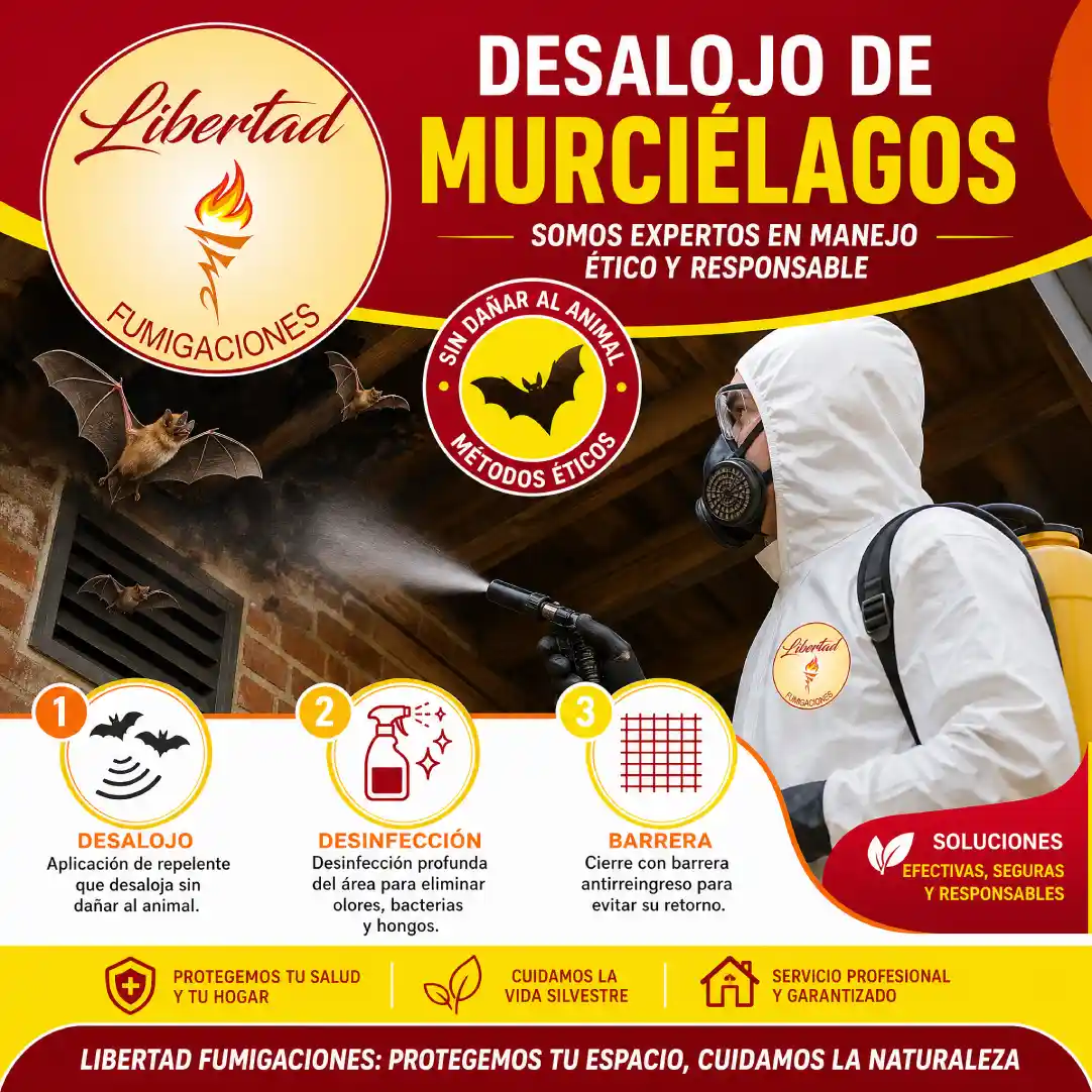 Desalojo de Murciélagos sin Dañarlos | Libertad Fumigaciones