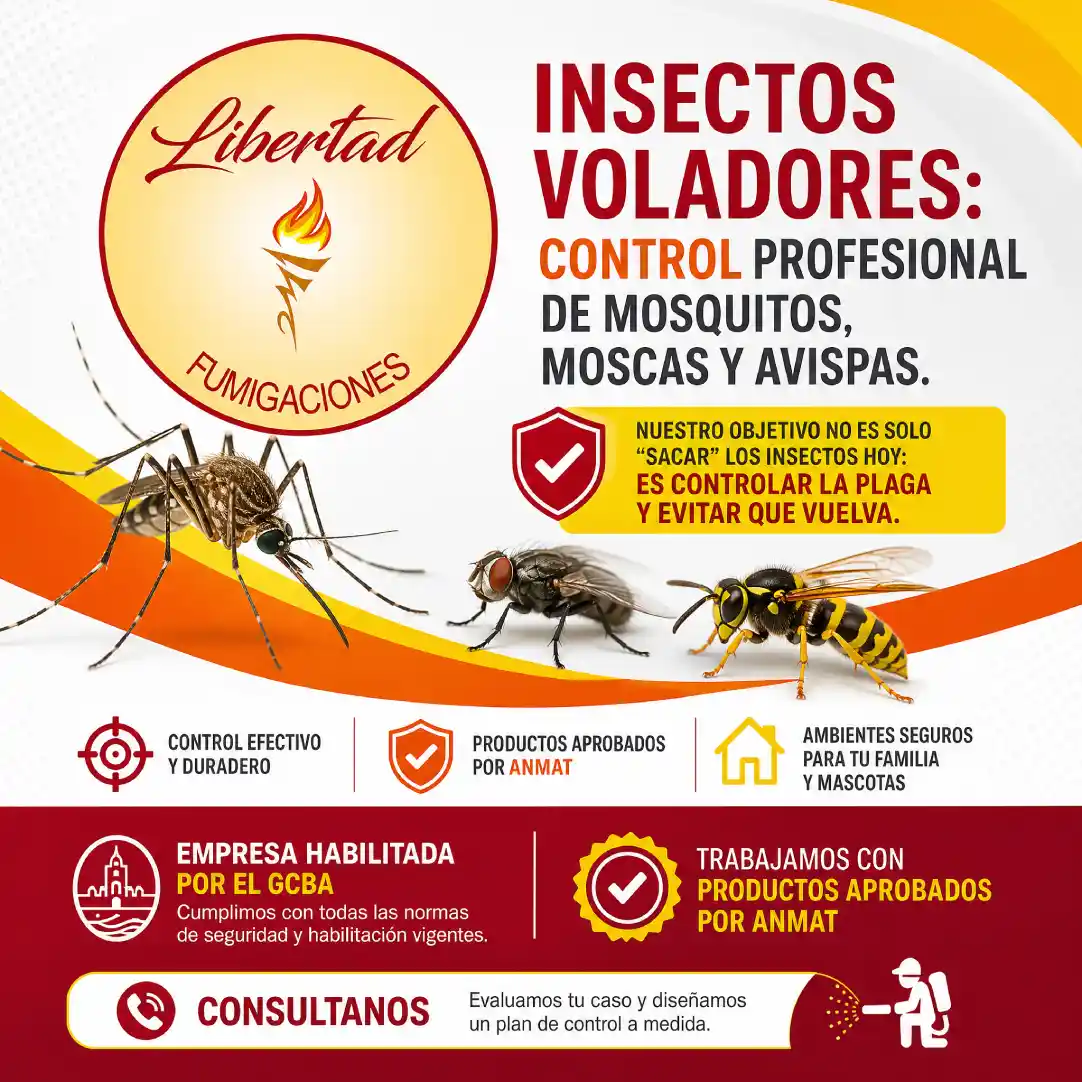 Insectos Voladores: Control Profesional de Mosquitos, Moscas y Avispas